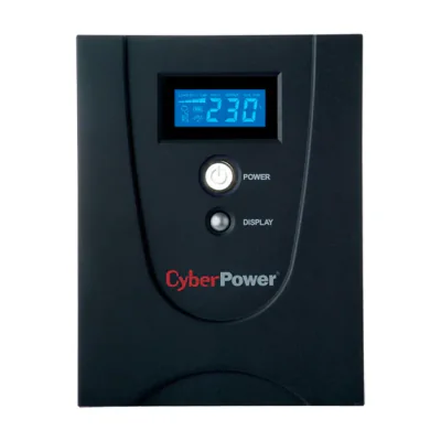 CyberPower VALUE2200EILCD, 2.2 kVA, 1320 W, Sine, 47/63 Hz, 7%, Fax, Modem, Network, Telephone