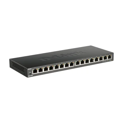 D-Link 16‑Port Gigabit Unmanaged Switch, Unmanaged, Gigabit Ethernet (10/100/1000), Full duplex