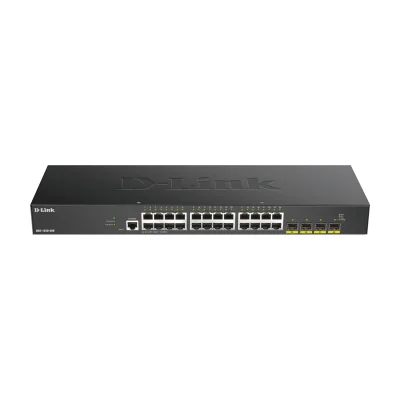 D-Link 24-port Gigabit Smart Managed Switch with 4x 10G SFP+, Managed, L3, Gigabit Ethernet (10/100/1000), Full duplex, Rack mounting