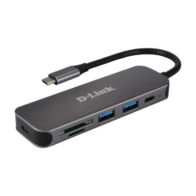 D-Link 5-in-1 USB-C Hub with Card Reader DUB-2325, USB Type-C, Grey, MicroSD (TransFlash), SD, SDHC, SDXC, USB 3.2 Gen 1 (3.1 Gen 1) Type-A, USB 3.2 Gen 1 (3.1 Gen 1) Type-C, Power, USB