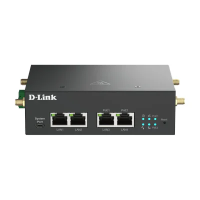 D-Link 5G M2M VPN PoE+ Router, 2x RJ45, 2x RJ45 PoE, External, IEEE 802.3at, Black, 48 - 57 V, -30 - 70 °C