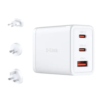 D-Link 65W GaN Charger, Indoor, AC, White