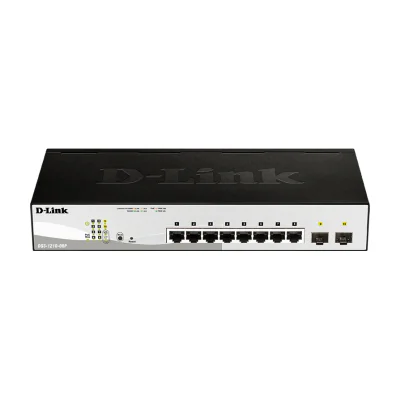 D-Link 8-Port Gigabit PoE Smart Managed Switch with 2 SFP ports, Managed, L2/L3, Gigabit Ethernet (10/100/1000), Full duplex, Power over Ethernet (PoE), Rack mounting