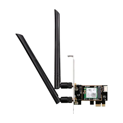 D-Link AX3000 Wi-Fi 6 PCIe Adapter with Bluetooth 5.0, Internal, Wireless, PCI Express, WLAN / Bluetooth, 2402 Mbit/s, Black