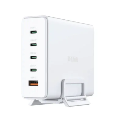 D-Link DCF-241. Charger type: Indoor, Power source type: AC, Charger compatibility: Universal. Input voltage: 110 - 240 V. USB Type-C ports quantity: 4, Fast charging, Power protection features: Overheating, Over current, Over voltage, Overcharge, Sh