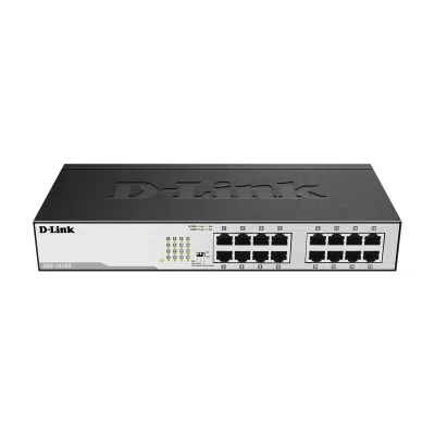 D-Link DGS-1016D, Unmanaged, Gigabit Ethernet (10/100/1000), Full duplex, Rack mounting, 1U