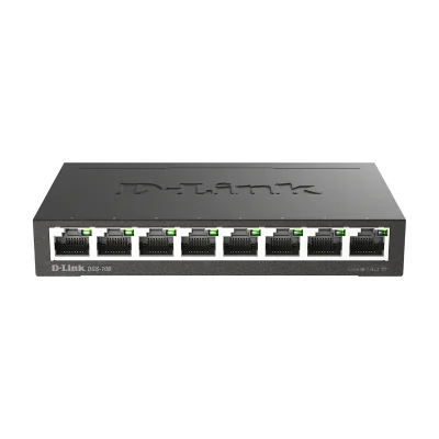 D-Link DGS-108, Unmanaged, L2, Gigabit Ethernet (10/100/1000), Full duplex