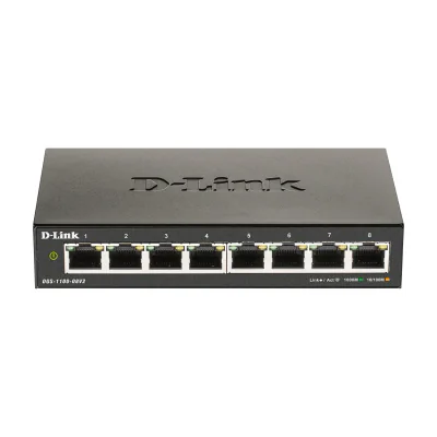 D-Link DGS-1100-08V2, Managed, L2, Gigabit Ethernet (10/100/1000)