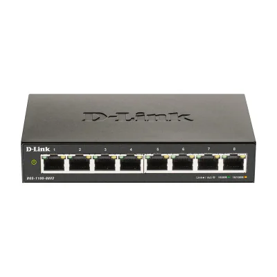 D-Link DGS-1100-08V2, Managed, L2, Gigabit Ethernet (10/100/1000)