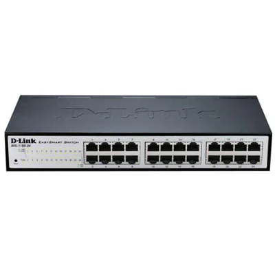 D-Link DGS-1100-24V2. Switch type: Managed, Switch layer: L2. Basic switching RJ-45 Ethernet ports type: Gigabit Ethernet (10/100/1000), Basic switching RJ-45 Ethernet ports quantity: 24. Full duplex. MAC address table: 8000 entries, Switching capaci