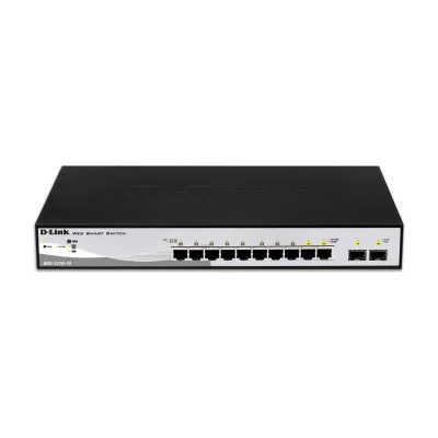 D-Link DGS-1210-10, Managed, L2, Gigabit Ethernet (10/100/1000), Full duplex, Rack mounting, 1U