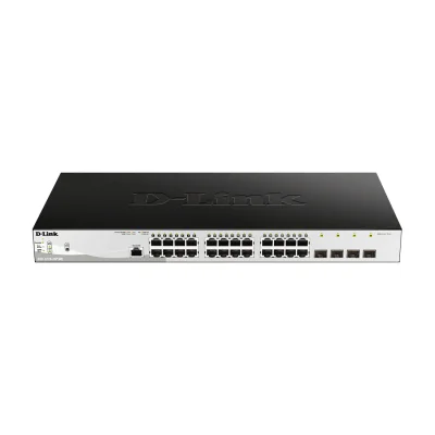 D-Link DGS-1210-28P/ME, Managed, L2, Gigabit Ethernet (10/100/1000), Power over Ethernet (PoE), Rack mounting, 1U