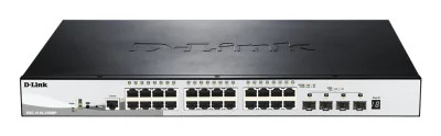 D-Link DGS-1510-28XMP, Managed, L2/L3, Gigabit Ethernet (10/100/1000), Full duplex, Power over Ethernet (PoE), Rack mounting
