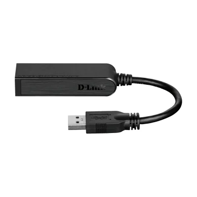 D-Link USB 3.0 to Gigabit Ethernet Adapter, Internal, Wired, USB, Ethernet, 1000 Mbit/s, Black