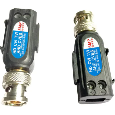 DAB-0182 (pair) - 1 pereche de balun. conectori pentru 2 fire răsucite / conector BNC. Compatibil cu AHD, TVI, CVI. protectie la tensiune de pana la 4KV.