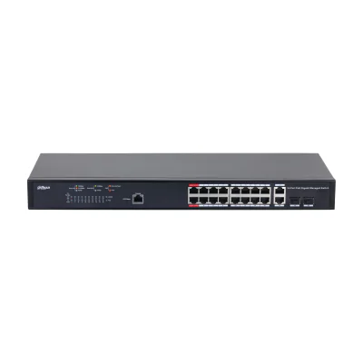 Dahua Technology PFS4218-16GT-130, Managed, L2+, Gigabit Ethernet (10/100/1000), Power over Ethernet (PoE), Rack mounting