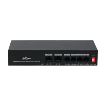 Dahua Technology PoE DH-PFS3006-4ET-36, Fast Ethernet (10/100), Power over Ethernet (PoE)