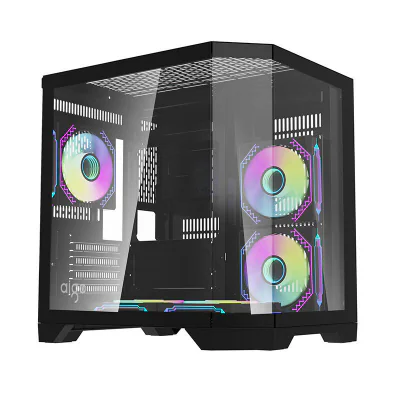 Darflash FT350 carcasă pentru calculator + 5 ventilatoare aRGB (negru)