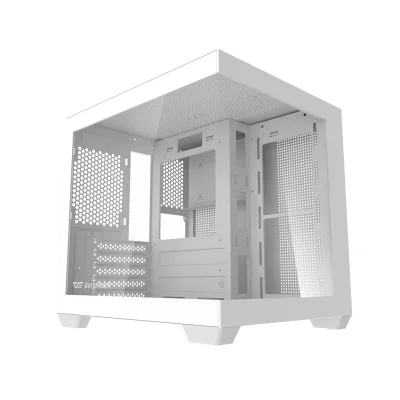 Darkflash C275P carcasă pentru calculator fără ventilatoare (alb)