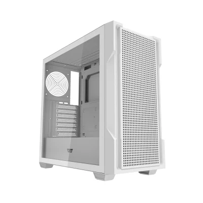 Darkflash DS900 Carcasă de calculator cu plasă fără ventilatoare (alb)