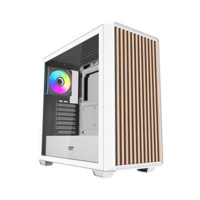 Darkflash DS900WD carcasă pentru computer ATX (alb) + 4 ventilatoare