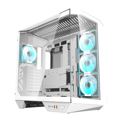Darkflash DY470 carcasă pentru calculator cu 4 ventilatoare (alb)