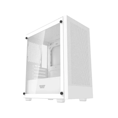 Darkflash M305 carcasă pentru calculator fără ventilatoare (alb)