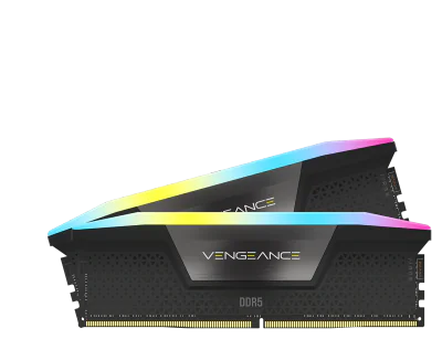 DDR Corsair - gaming Vengeance RGB, DDR5, 32GB (2x16GB), DDR5 5600, C38, 1.4V, Intel XMP, Negru "CMH32GX5M2B6600C38"