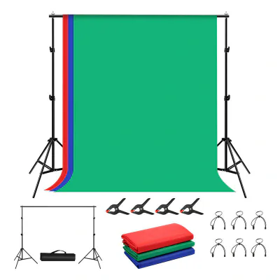 Decor foto set/stand Puluz 2x2m + decor foto 3 buc PKT5204