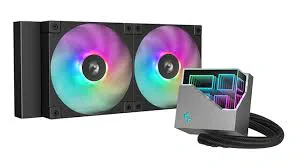 DeepCool "LT 240ARGB", skt. Intel si AMD, racire cu lichid, 2 x 120mm, 600 - 2400 RPM, iluminare RGB, alb "R-LT240-WHAMNC-G-1"