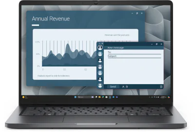 Laptop Business DELL Pro 14, cu procesor AMD Ryzen 5 PRO 230, 14'' IPS, 16 GB DDR5, 512 GB SSD, AMD Radeon 760M, Windows 11 Pro, 3 ani Garantie