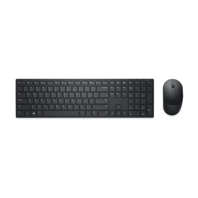 DELL Pro Keyboard and Mouse - KM5221W - US International (QWERTY) - Black, Wireless, RF Wireless, Plunger key switch, QWERTY, Black, Mouse included