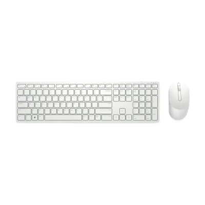 DELL Pro Keyboard and Mouse - KM5221W - US International (QWERTY) - White, Wireless, RF Wireless, Plunger key switch, QWERTY, White, Mouse included
