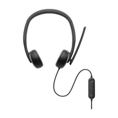 DELL Pro Wired Headset - WH3024, Wired, Office/Call center, 20 - 20000 Hz, 110 g, Headset, Black