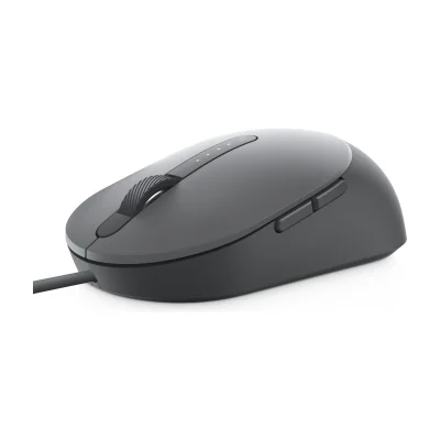 DELL Pro Wired Mouse - MS3220 - Grey, Ambidextrous, Laser, USB Type-A, 3200 DPI, 2 ms, Grey, Titanium