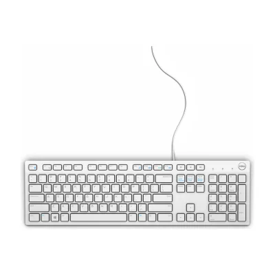 DELL Wired Keyboard - KB216 - US International (QWERTY) - White, Full-size (100%), Wired, USB, QWERTY, White