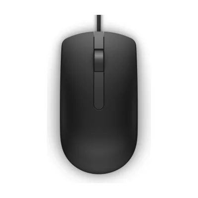DELL Wired Mouse - MS116 - Black - (RTL BOX), Ambidextrous, Optical, USB Type-A, 1000 DPI, Black