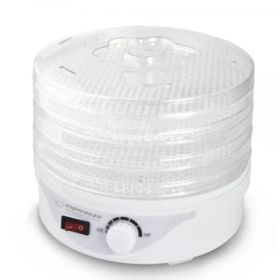 Deshidrator pentru alimente Esperanza Delicatesse EKD003 250W 4 tavi Alb "EKD003"