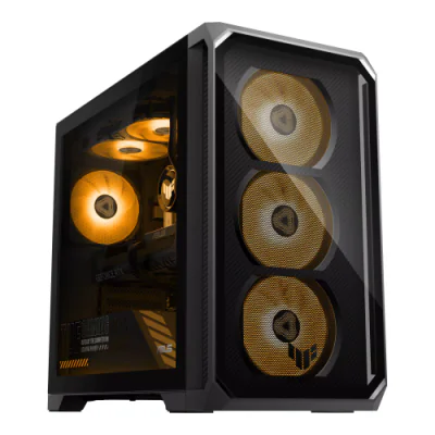 Desktop ASUS TM700TZ, TM700TZ-R8700F0150, 47L Tower, AMD Ryzen 7 8700F Processor 4.1 GHz (16MB Cache, up to 5.0GHz, 8 cores, 16 Threads), NVIDIA GeForce RTX 5060TI DUAL 8GB GDDR7 : 3xDP, 1x HDMI, 32GB DDR5 U-DIMM, 1TB M.2 2280 NVMe PCIe 4.0 SSD, Wi-F