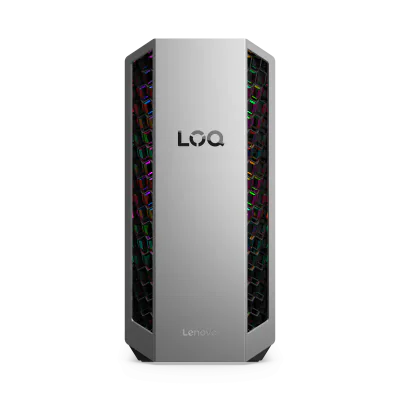 Desktop GamingLENOVOLOQ Tower 26ADR10 cu procesor AMD AMD Ryzen 7 8745HX pana la 5.1 GHz, 16 GB DDR5, 512GB None, RTX 5060, Fara OS, Negru, 2 ani Garantie
