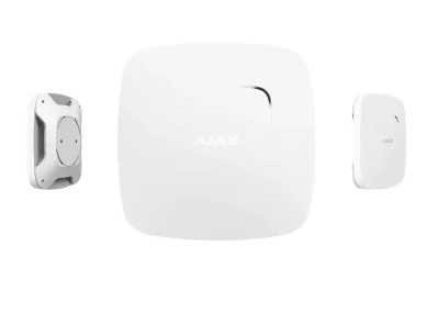 Detector de fum si temperatura FireProtect, wireless, alb - AJAX; Protectie eficienta de alarmare impotriva incendiilor, senzor optic, senzor temperatura, posibilitate operare stand-alone; Temperatura declansare alarma: +59°С ±2°С; Tip alarmare: opti