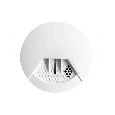 Detector de fum wireless Videofied ISD200, frecventa de operare: 868MHz ( comunicare bidirectionala), criptare AES, nivel Zgomot: 85dB la 3 metri, supervizat,  alimentare pe baterie 1 x CR123A lithium battery (inclusa), dimensiuni: 120 mm x 5.3 mm, g