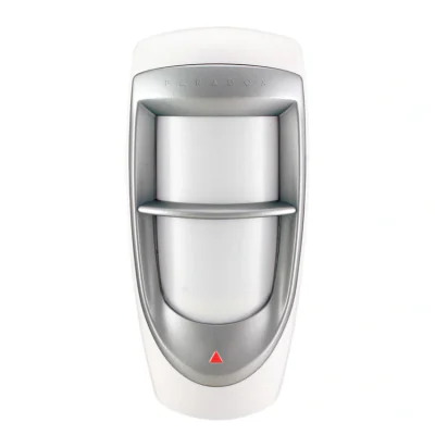 Detector de mișcare PIR dual-optic, de exterior, cu imunitate la animale de companie • imunitate avansată la animale de companie • reglaj al nivelului de sensibilitate și al energiei de detecție • lentile interschimbabile • carcasă rezistentă la șocu