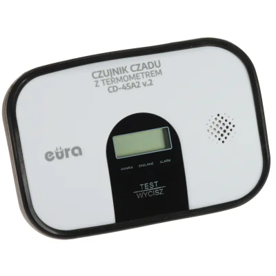 Detector de monoxid de carbon (CO) cu termometru EURA CD-45A2/V2, 2 x LR6 (AA)