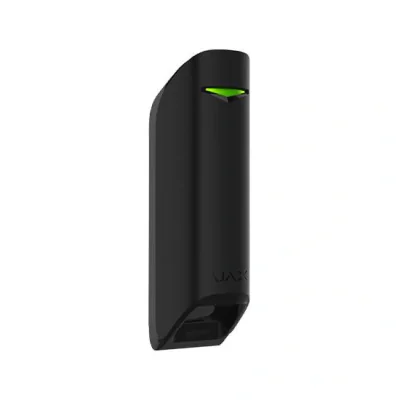 Detector miscare tip cortina MotionProtect Curtain, wireless, negru - AJAX; Detectie miscare: 6 - 15 m reglabila, Sensibilitate: ajustabila 3 nivele, Unghi detectie: 6° orizontal, 90° vertical; Viteza detectie: 0.3 ÷ 2 m/s; Timp alarmare: 0.15 s; Sen