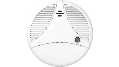 Detector monoxid de carbon de tavan Hikvision DS-PDCO-E-WE, de interior, LED indicator rosu, dimensiuni: φ120 × 42mm, temperatura de functionare: -10 °C to 50 °C.