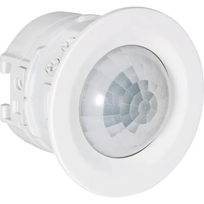 Detector PIR de interior cablat, detectie volumetrica 6 m 360 grade, montaj ingropat in tavan (inaltime 2.5-4.5 m) pentru integrare discreta in spatiile monitorizate (sau poate fi montat ingropat in cutie tip-86 cu placuta decorativa), poate fi utili