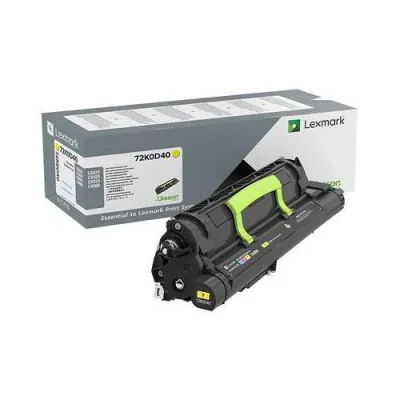 Developer Lexmark, culoare galben, 72K0D40,  tehnologie laser, capacitate 300 k pagini, compatibilitate CS820de / CS820dte / CS820dtfe / CX820de / CX820dtfe / CX825de / CX825dte / CX825dtfe / CX860de / CX860dte / CX860dtfe