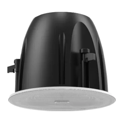 Difuzor de tavan Hikvision DS-QAZ0610G1-S, fara rama, putere difuzor: 10W, senzitivitate: 89 dB, frecventa: 120Hz~20kHz(-10dB), 1* 1.0-inch tweeter and 1* 6.5-inch woofer, dimensiuni: Ø242.78mm × 192.7 mm , greutate: 2.7kg.