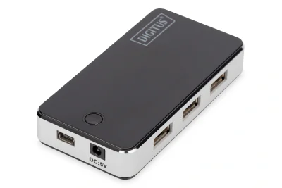 Digitus 7-Port USB 2.0 Hub Active/bk "DA-70222"